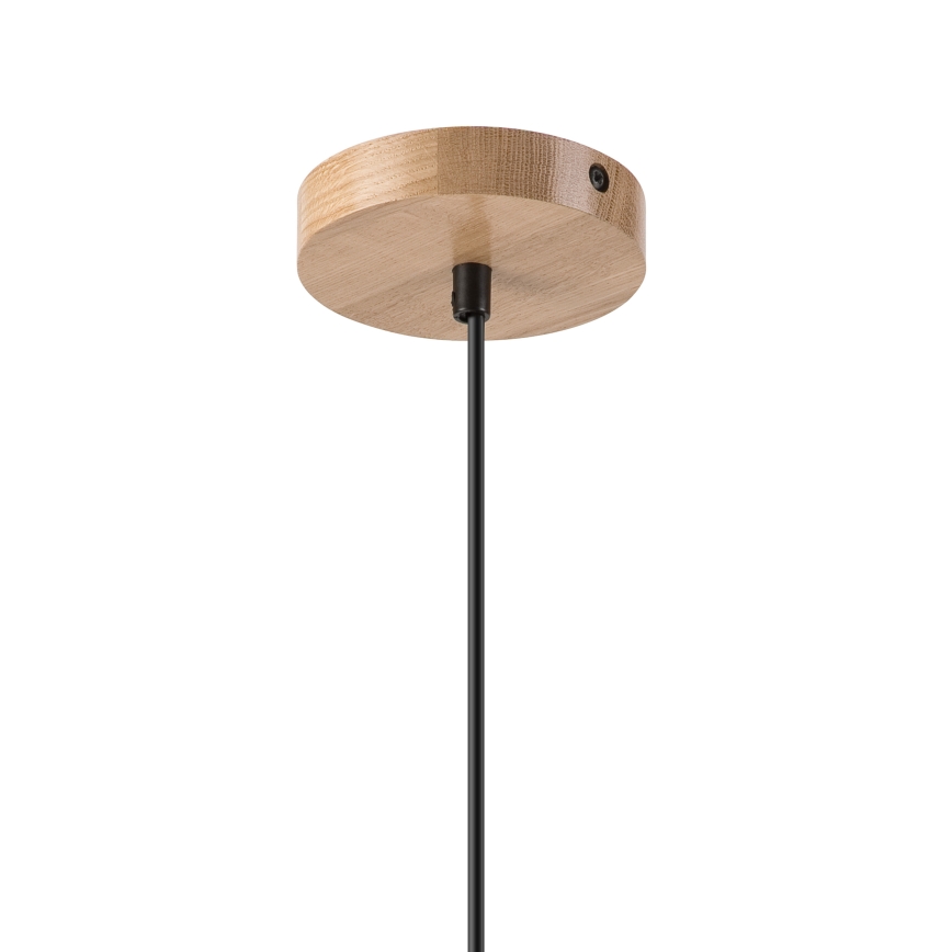 Suspension filaire HARMONY 1xE27/15W/230V d. 30 cm blanc/chêne