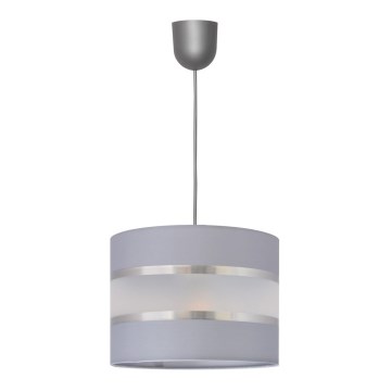 Suspension filaire HELEN 1xE27/15W/230V diam. 20 cm gris/argent