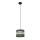 Suspension filaire HELEN 1xE27/15W/230V diam. 20 cm vert/doré