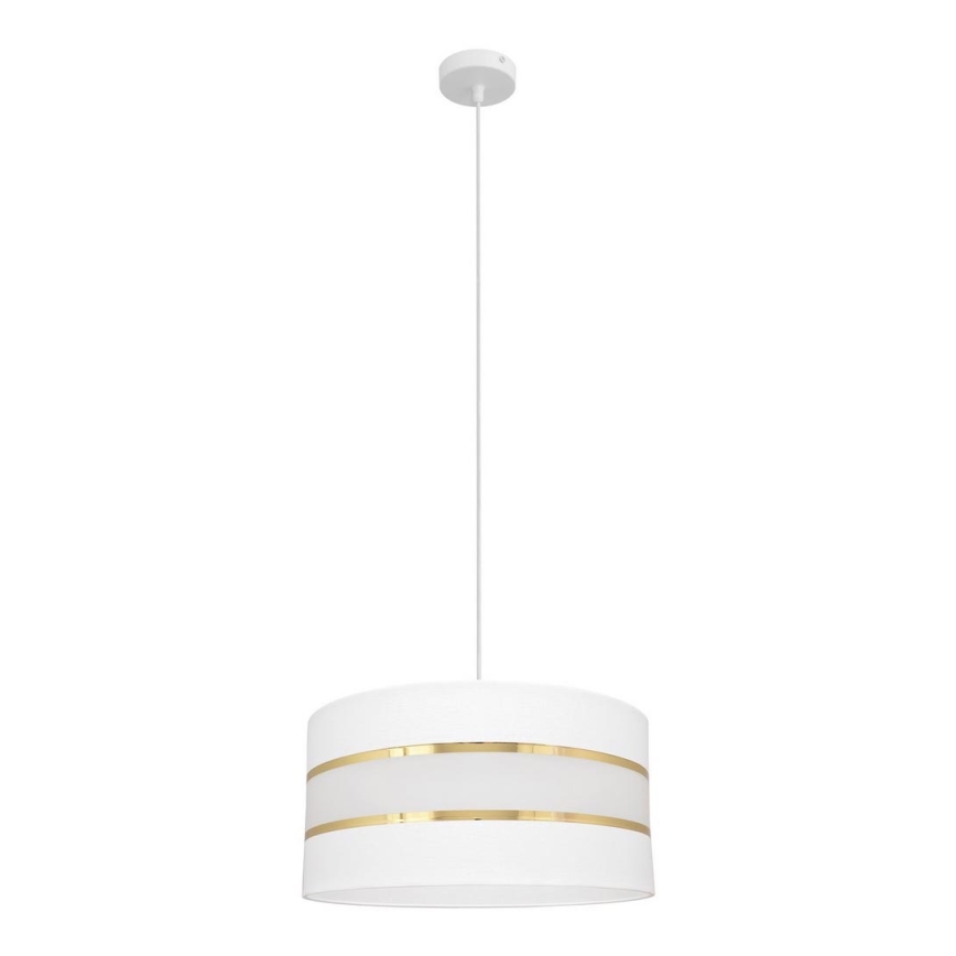 Suspension filaire HELEN 1xE27/15W/230V diam. 40 cm blanc/doré