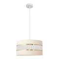 Suspension filaire HELEN 1xE27/15W/230V diam. 40 cm crème/doré
