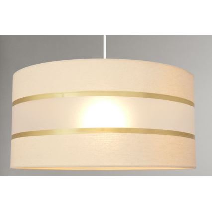 Suspension filaire HELEN 1xE27/15W/230V diam. 40 cm crème/doré