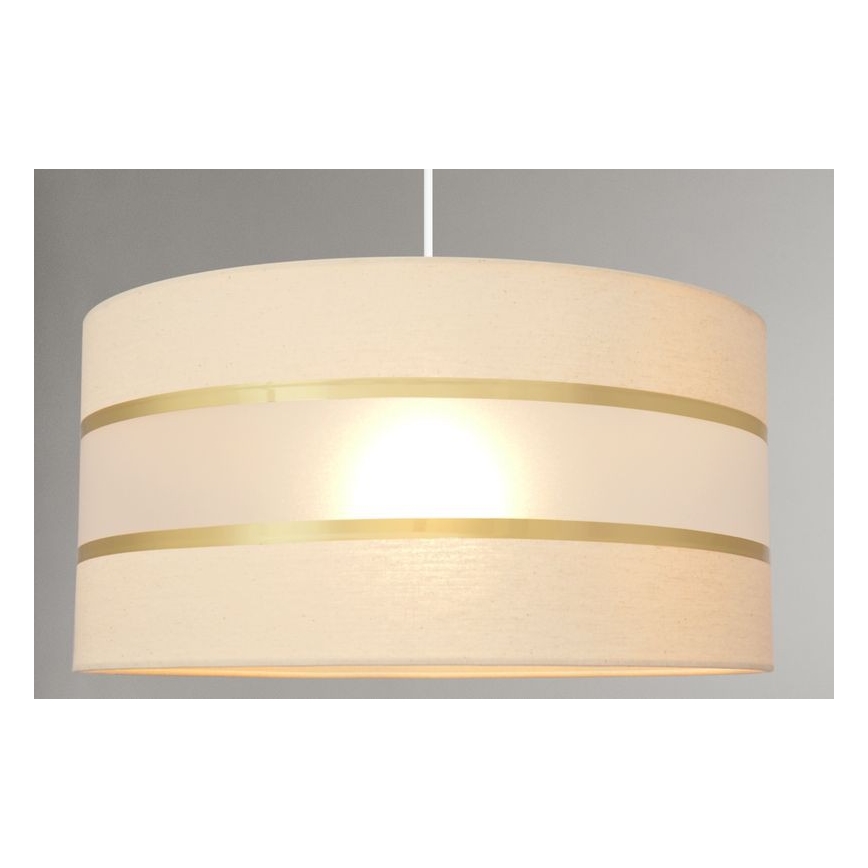 Suspension filaire HELEN 1xE27/15W/230V diam. 40 cm crème/doré