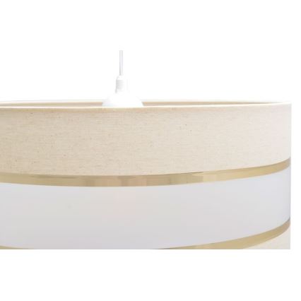 Suspension filaire HELEN 1xE27/15W/230V diam. 40 cm crème/doré