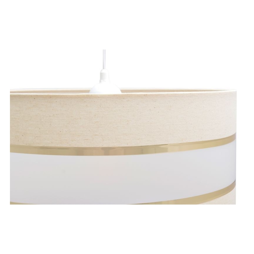 Suspension filaire HELEN 1xE27/15W/230V diam. 40 cm crème/doré