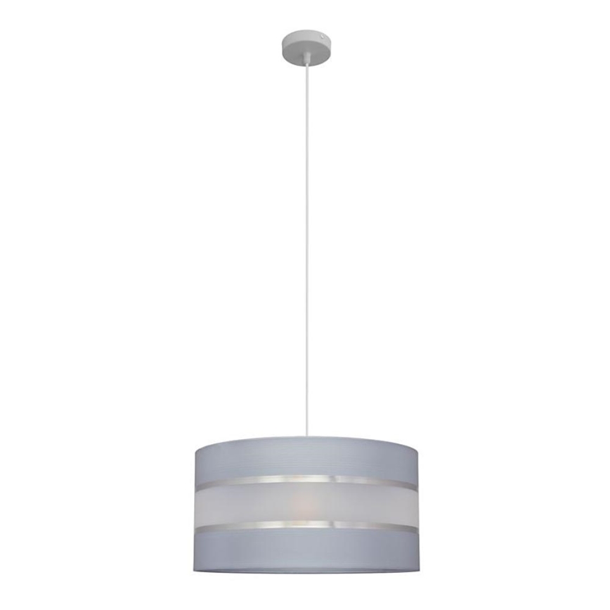 Suspension filaire HELEN 1xE27/15W/230V diam. 40 cm gris/argent