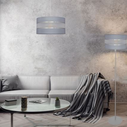 Suspension filaire HELEN 1xE27/15W/230V diam. 40 cm gris/argent