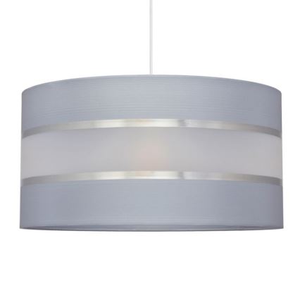 Suspension filaire HELEN 1xE27/15W/230V diam. 40 cm gris/argent