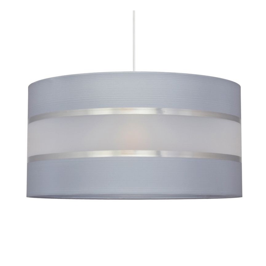 Suspension filaire HELEN 1xE27/15W/230V diam. 40 cm gris/argent