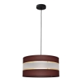 Suspension filaire HELEN 1xE27/15W/230V diam. 40 cm marron/noir/doré