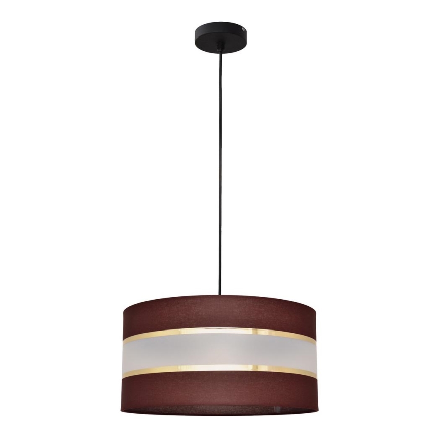 Suspension filaire HELEN 1xE27/15W/230V diam. 40 cm marron/noir/doré