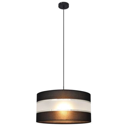 Suspension filaire HELEN 1xE27/15W/230V diam. 40 cm noir/argent