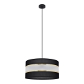 Suspension filaire HELEN 1xE27/15W/230V diam. 40 cm noir/doré