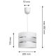 Suspension filaire HELEN 1xE27/60W/230V blanche