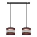 Suspension filaire HELEN 2xE27/15W/230V marron/noir/doré