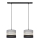 Suspension filaire HELEN 2xE27/15W/230V noir/gris/doré