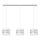 Suspension filaire HELEN 3xE27/15W/230V blanc/doré