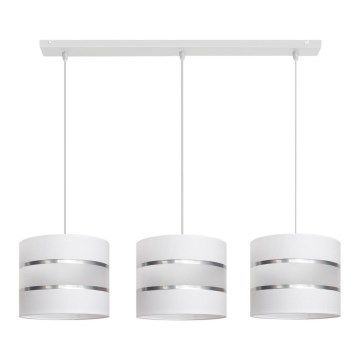 Suspension filaire HELEN 3xE27/15W/230V blanche