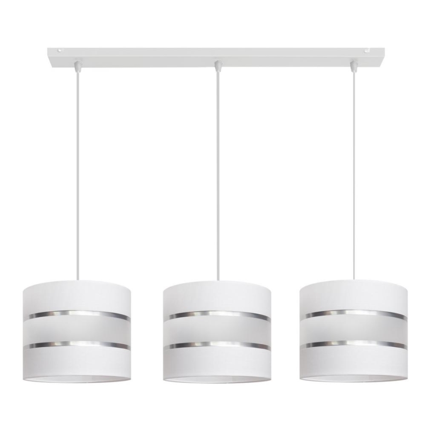 Suspension filaire HELEN 3xE27/15W/230V blanche