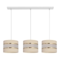 Suspension filaire HELEN 3xE27/15W/230V crème