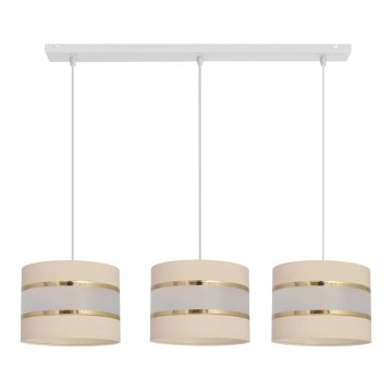 Suspension filaire HELEN 3xE27/15W/230V crème