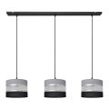 Suspension filaire HELEN 3xE27/15W/230V noir/gris/argent