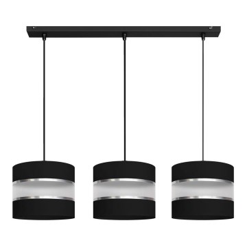 Suspension filaire HELEN 3xE27/15W/230V noire
