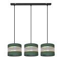 Suspension filaire HELEN 3xE27/15W/230V vert/doré