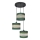 Suspension filaire HELEN 3xE27/15W/230V vert/doré