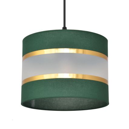 Suspension filaire HELEN 3xE27/15W/230V vert/doré