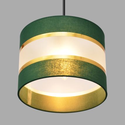 Suspension filaire HELEN 3xE27/15W/230V vert/doré