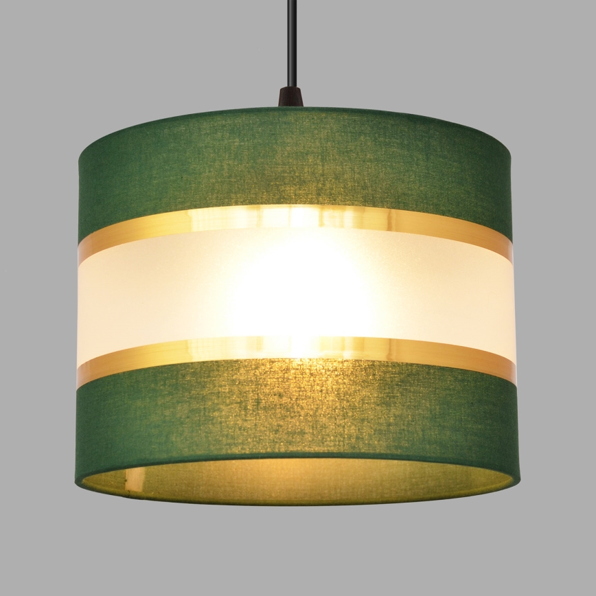 Suspension filaire HELEN 3xE27/15W/230V vert/doré