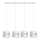 Suspension filaire HELEN 4xE27/15W/230V blanc