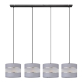 Suspension filaire HELEN 4xE27/15W/230V gris/noir