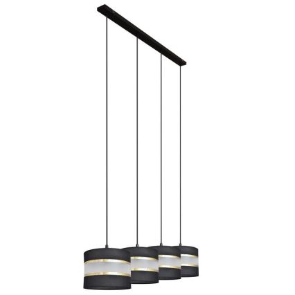 Suspension filaire HELEN 4xE27/15W/230V noir/doré