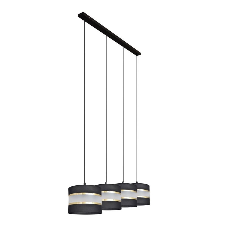 Suspension filaire HELEN 4xE27/15W/230V noir/doré