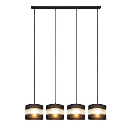 Suspension filaire HELEN 4xE27/15W/230V noir/doré