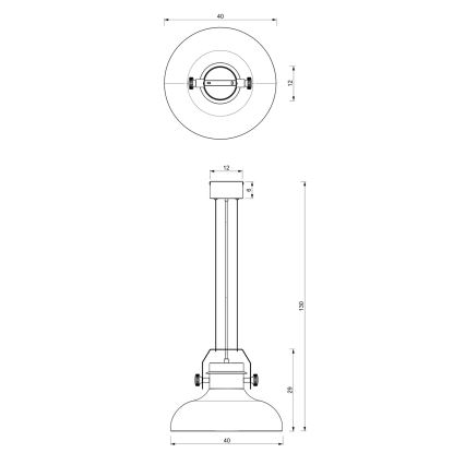 Suspension filaire HELSING 1xE27/60W/230V chrome mat