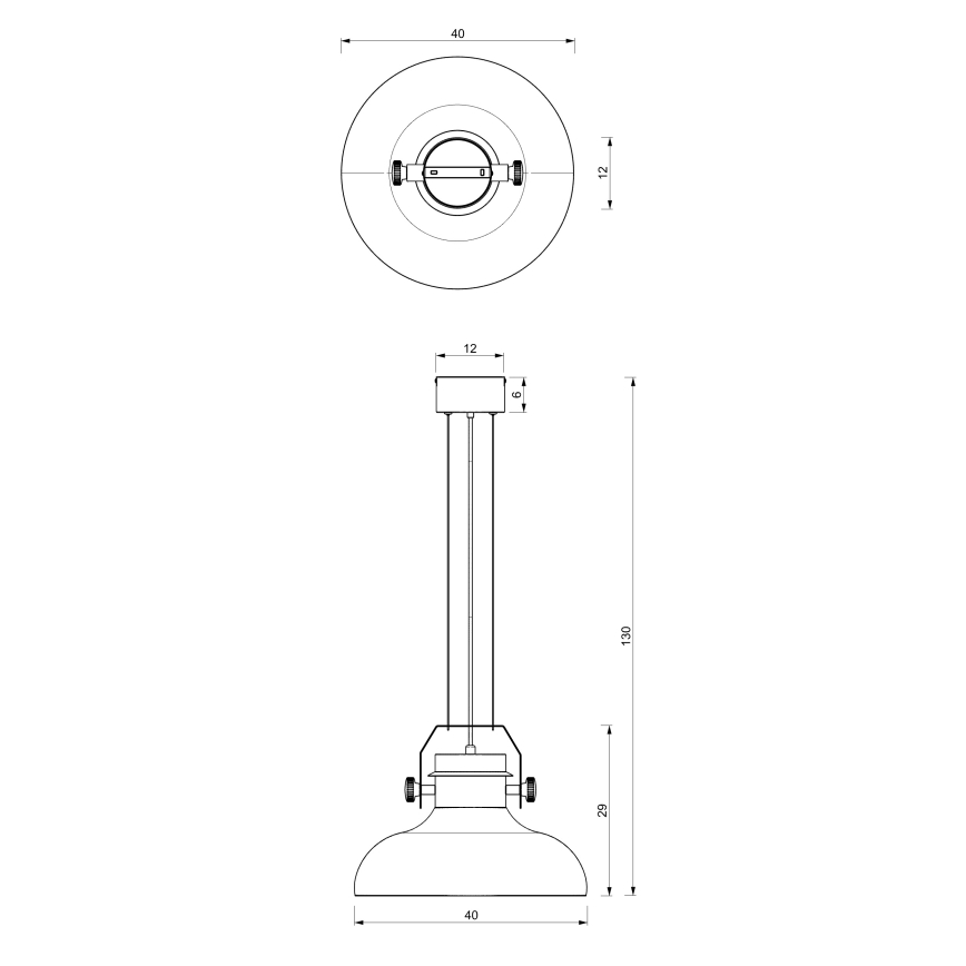 Suspension filaire HELSING 1xE27/60W/230V doré