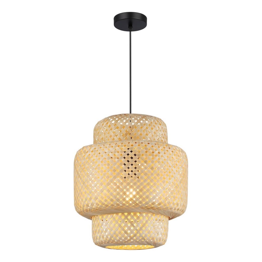 Suspension filaire HESTIA 1xE27/60W/230V d. 30 cm bambou