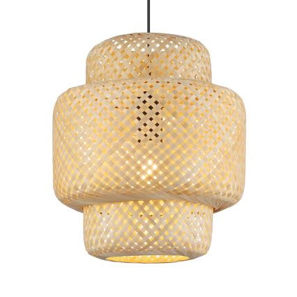 Suspension filaire HESTIA 1xE27/60W/230V d. 30 cm bambou