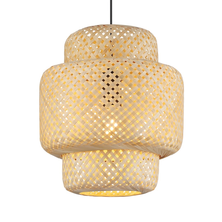 Suspension filaire HESTIA 1xE27/60W/230V d. 30 cm bambou