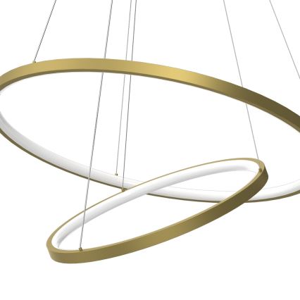 Suspension filaire HOOP LED/51W/230V d. 60 cm 4000K doré