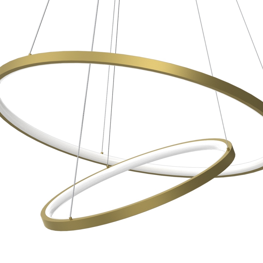 Suspension filaire HOOP LED/51W/230V d. 60 cm 4000K doré