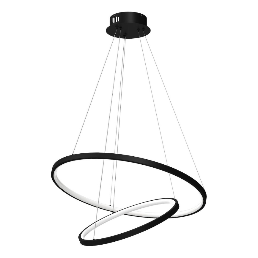 Suspension filaire HOOP LED/51W/230V d. 60 cm 4000K noir