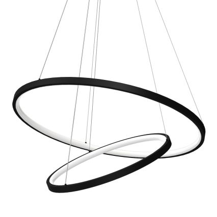 Suspension filaire HOOP LED/51W/230V d. 60 cm 4000K noir