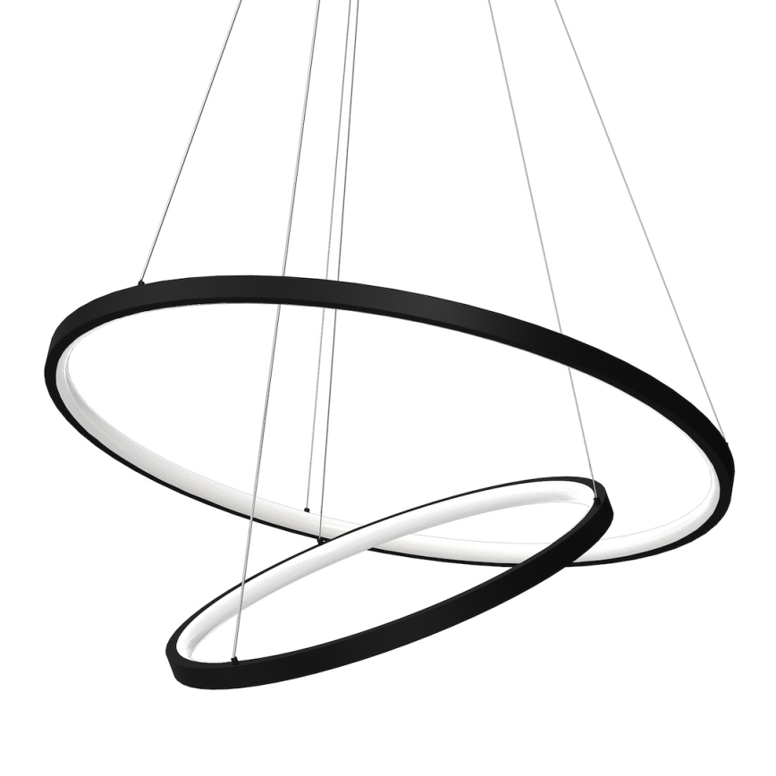 Suspension filaire HOOP LED/51W/230V d. 60 cm 4000K noir