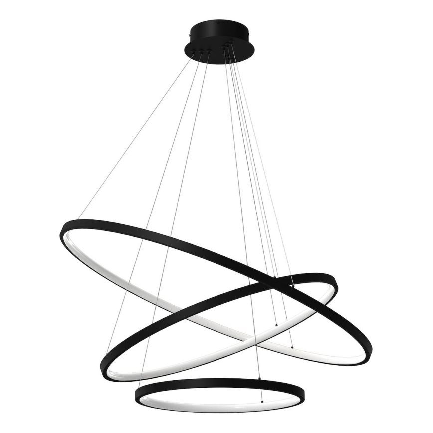 Suspension filaire HOOP LED/93W/230V d. 60 cm 4000K noir