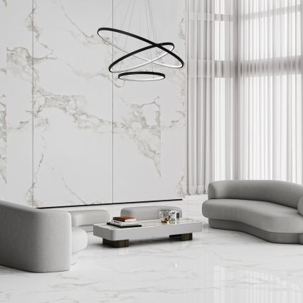 Suspension filaire HOOP LED/93W/230V d. 60 cm 4000K noir