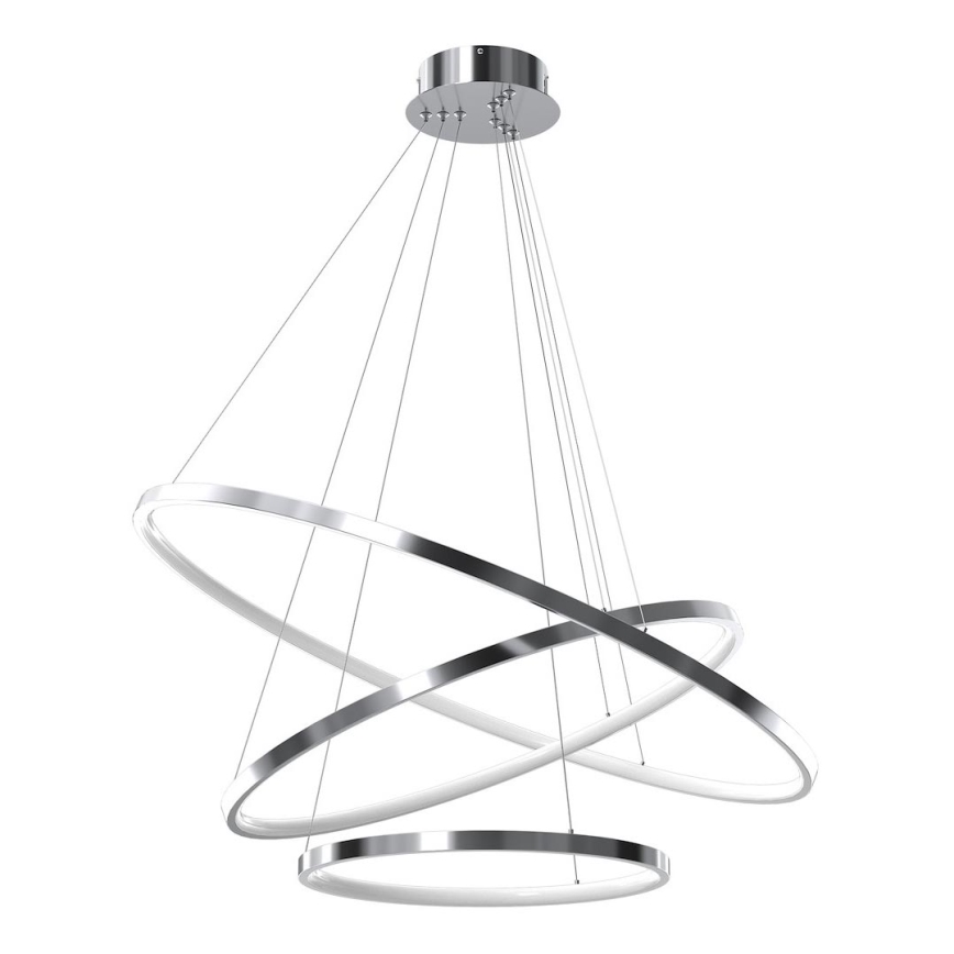 Suspension filaire HOOP LED/93W/230V d. 80 cm 4000K chrome brillant
